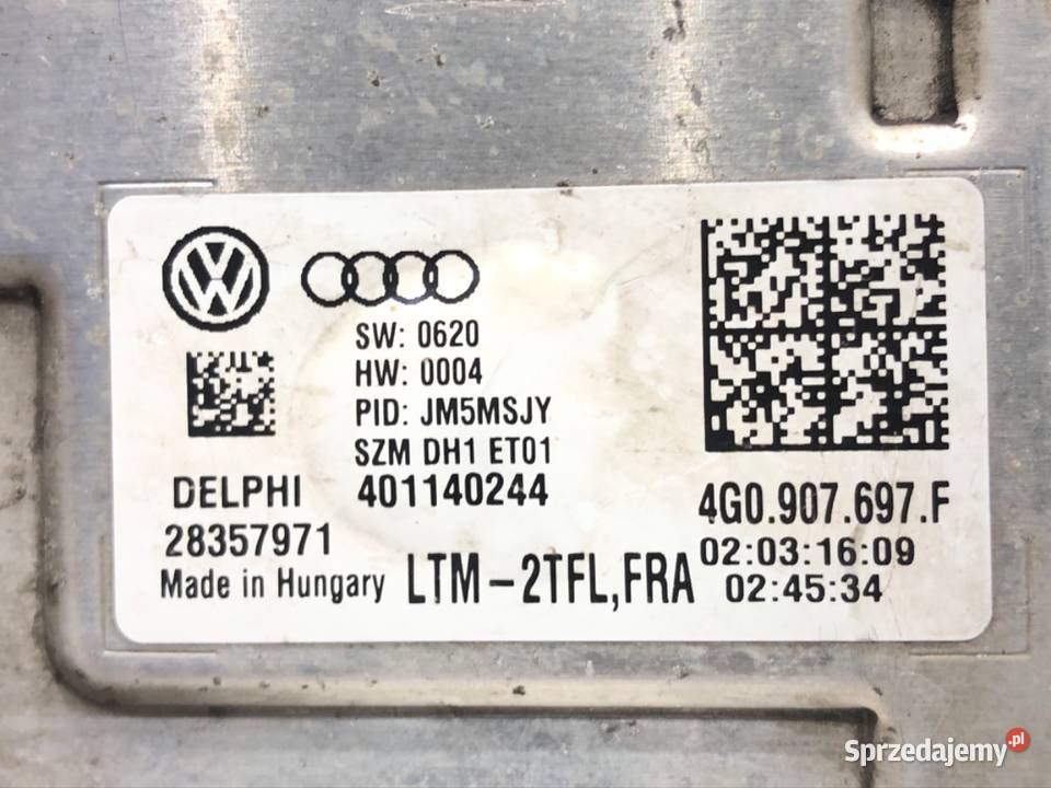 PRZETWORNICA XENON VW PASSAT B8 4G0907697F MODUŁ Motoryzacja