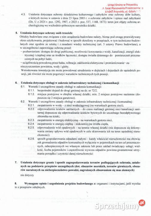 sprzedaży działki 3000m Gromadzin