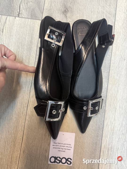 40 Asos Design Czarne baleriny wieczorowe z Kraków