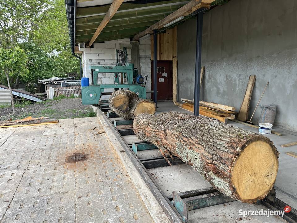 Tartak trak taśmowy przecieranie drewna