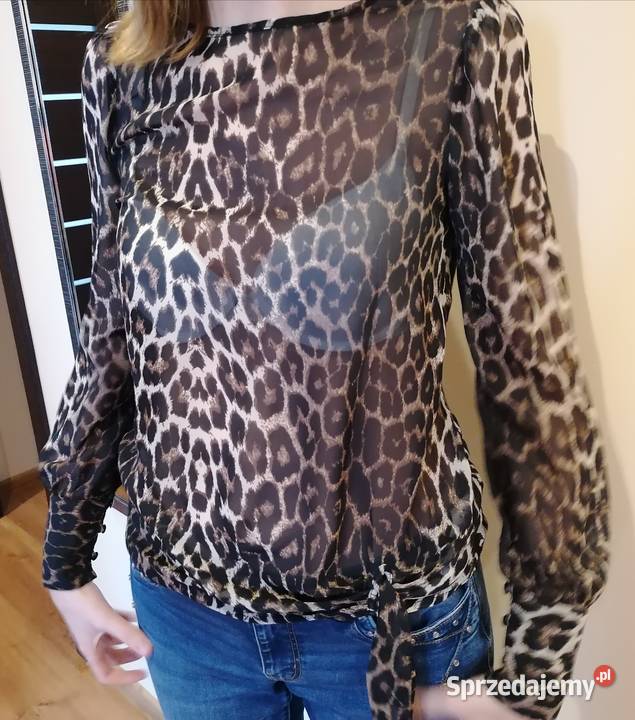 Bluzka w panterkę EU 36 UK 8 Made in UKRAINE Skokowa