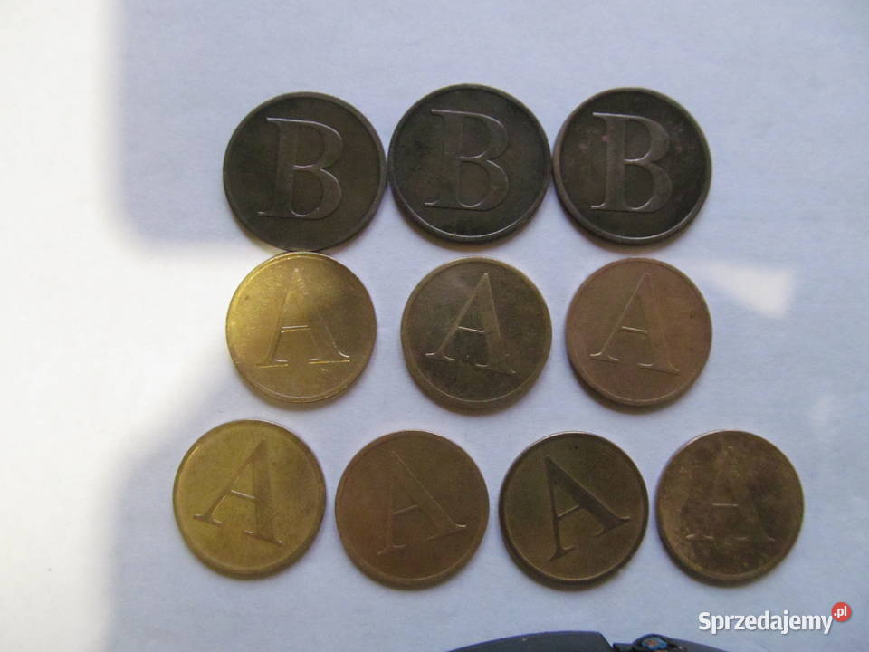 żeton telefoniczny typ A i B zestaw Lublin