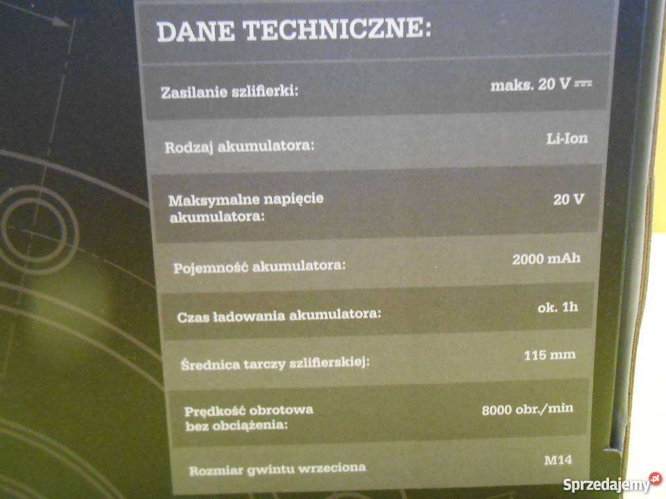 Akumulatorowa szlifierka kątowa NOWA śląskie Katowice