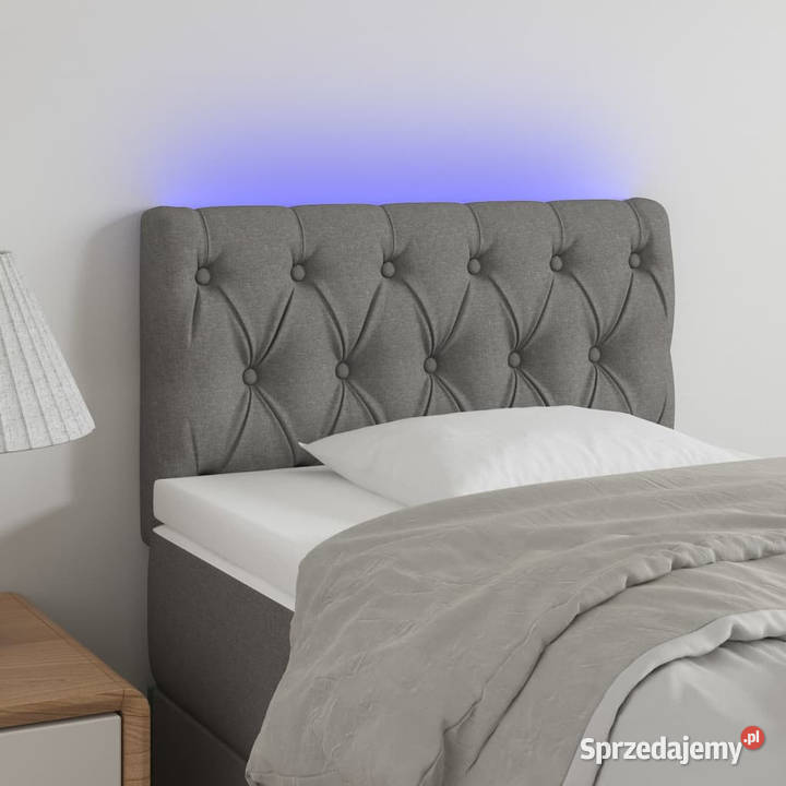 Zagłówek do łóżka z LED jasnoszary 80x7x7888 Warszawa sprzedam