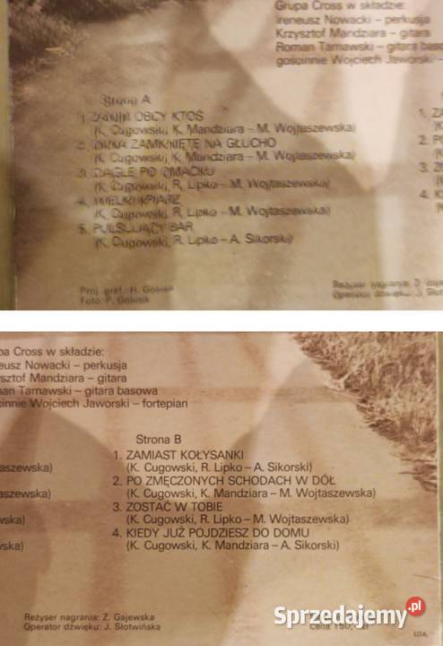1980 Podwójna twarz Cross z Krzysztof Cugowski płyta winylowa Kielce sprzedam