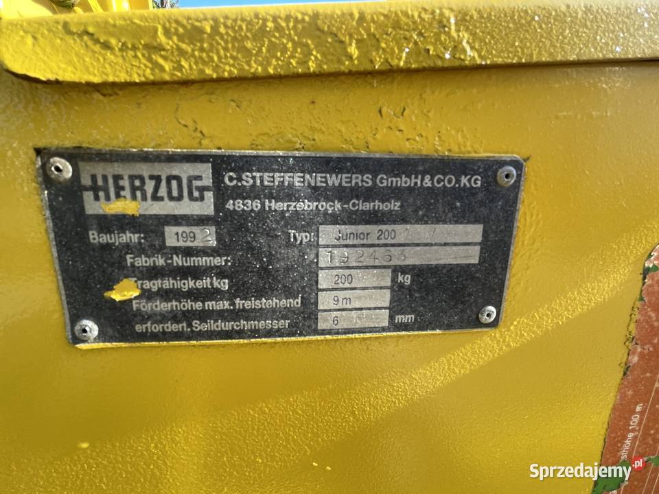 Winda Budowlana wyciąg HERZOG Junior 200 Rok produkcji 2000