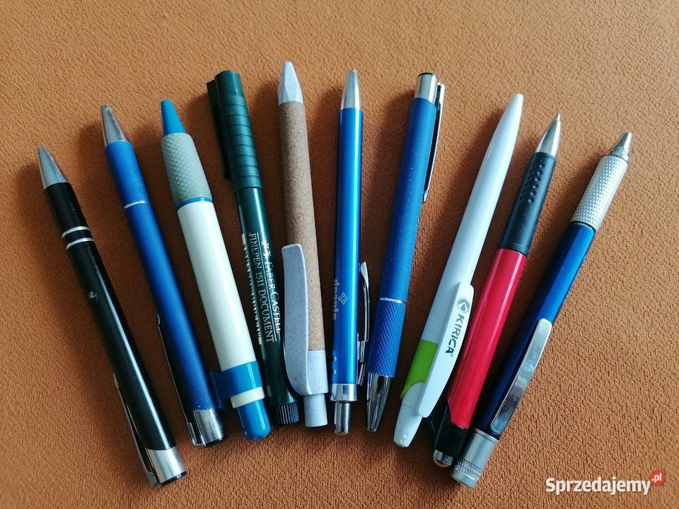 Zestaw długopisów używanych 10 sztuk łódzkie Łódź
