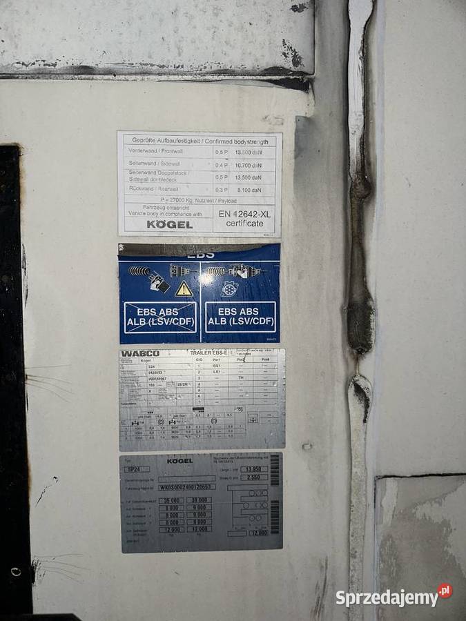 Naczepa Kogel chlodnia rolnik zlom kontener izotermy Toruń