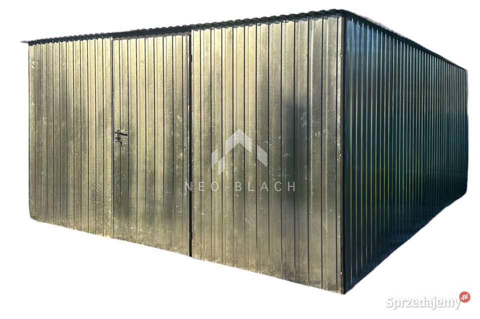 Blaszak Garaż Blaszany 4x5m Drzwi Ocynk Dach Łęczyca