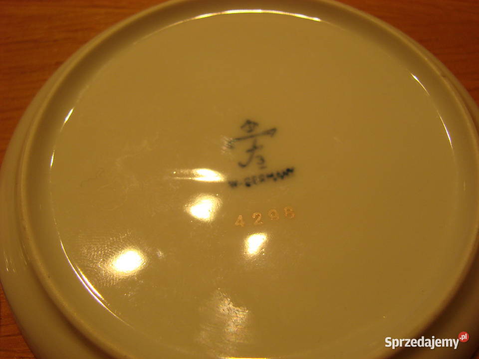 Deutsches Reich porcelanowy talerzyk Pruszcz Gdański