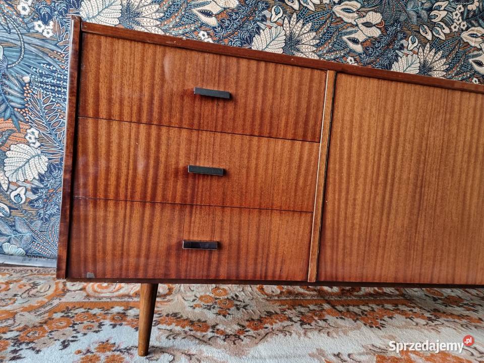 Długa komoda PRL Violetta Walentyna wielkopolskie