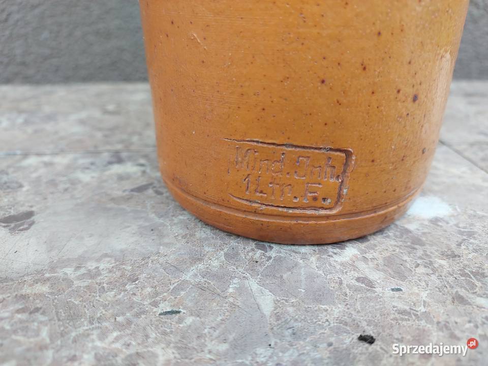 4 Stara ceramiczna butla sygnowana Mind Inh 1L