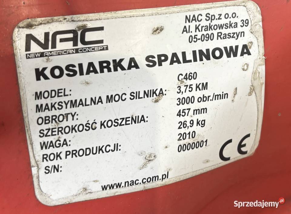 KOSIARKA SPALINOWA NAC C460 nieuszkodzony lubuskie Szprotawa