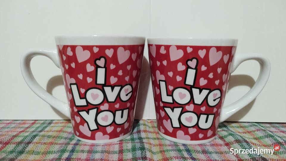 Kubki ceramiczne czerwony Zgierz sprzedam