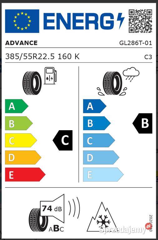 Advance GL286T 38555 R225 Opona ciężarowa Zarębki sprzedam