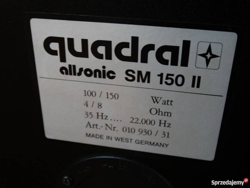 Audiofilskie monitory Quadral allsonic SM 150 Jasło