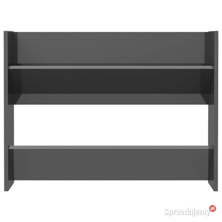Półka ścienna na buty szara z połyskiem 80x18x60