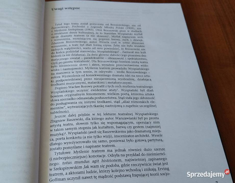 Myślenie teatrem Jan Ciechowicz Gdańsk sprzedam