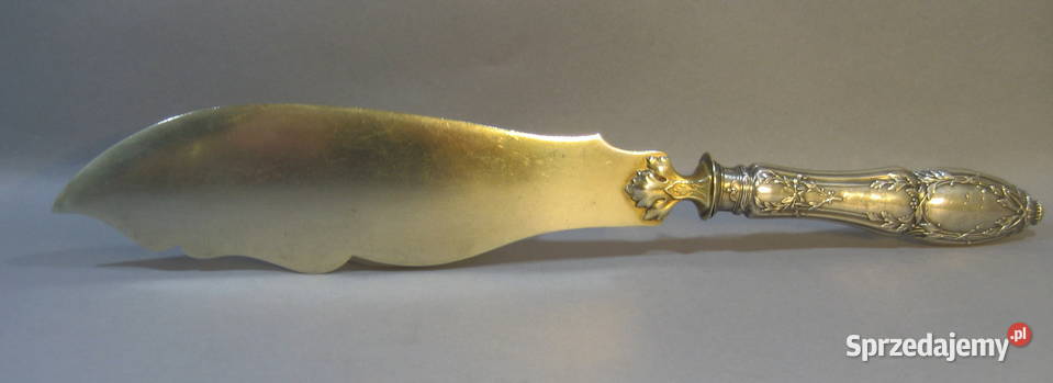 Duzy Srebrny noz stolowy Minerwa Warszawa sprzedam