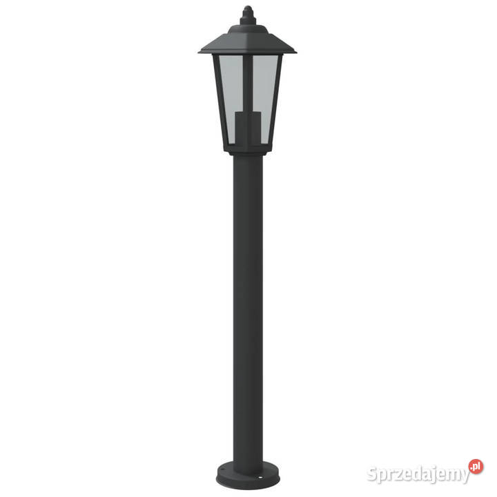 Lampy ogrodowe na słupku 3 czarne 80 stal mazowieckie Warszawa