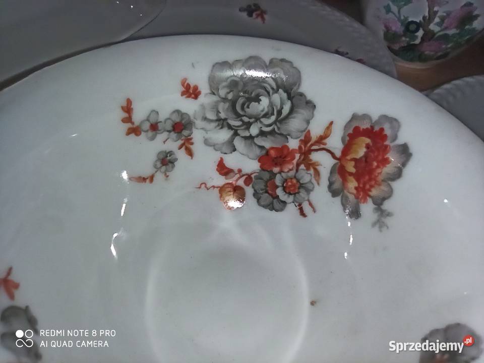 filiżanka z talerzykiem deserowym C T Altwasser Gdańsk