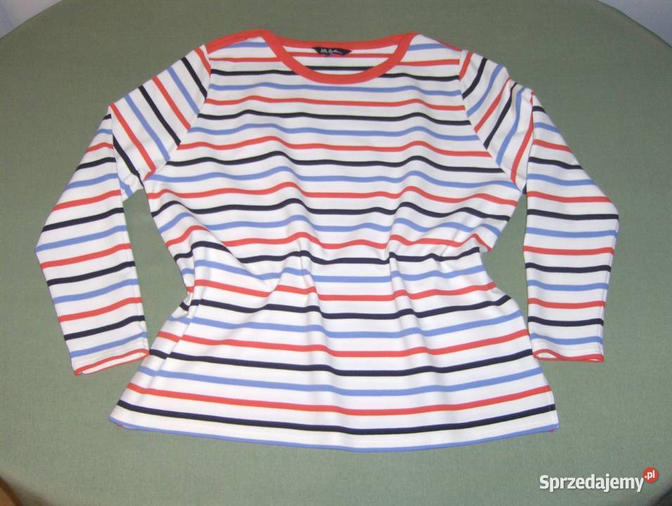 Ulla Popken Damska bluza w paski 5052 Bawełna Łódź