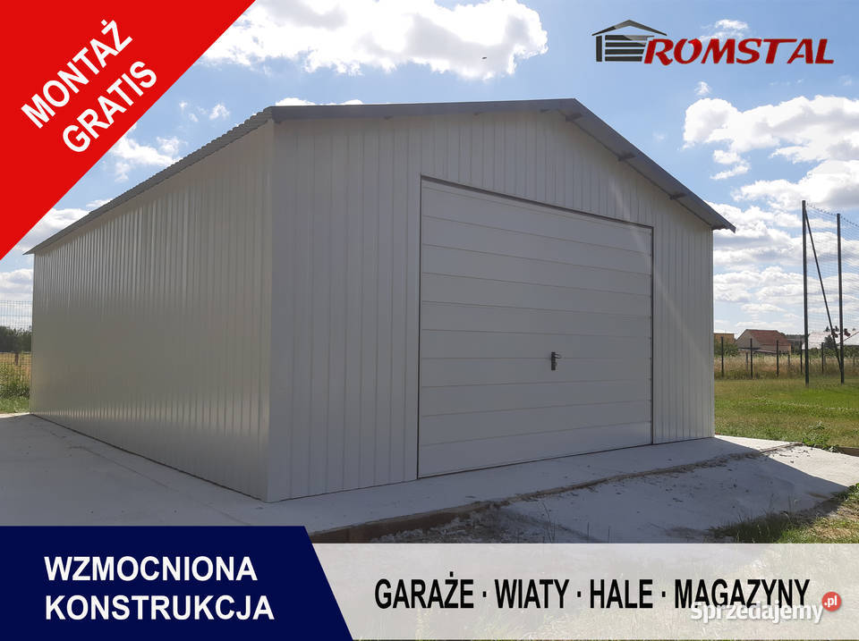 Biały Garaż Blaszany 5x6 Garaż Blaszak ROMSTAL Grójec sprzedam