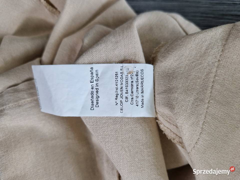 Beżowa sukienka szmizjerka Spódnice i sukienki zachodniopomorskie Nowogard sprzedam