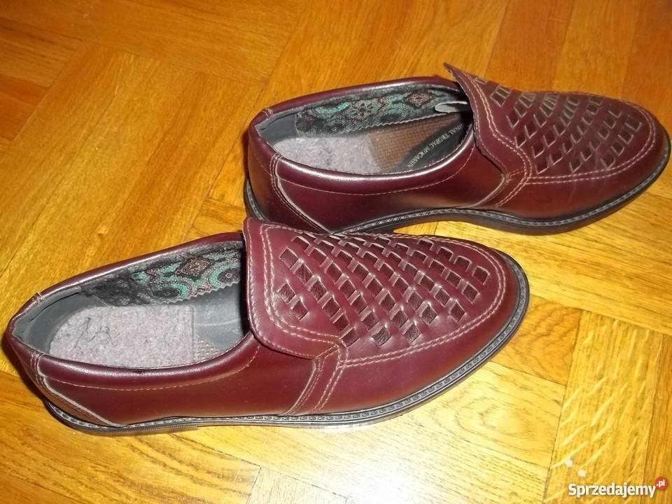 Skórzane półbuty męskie 41 Rozmiar 41 Łódź