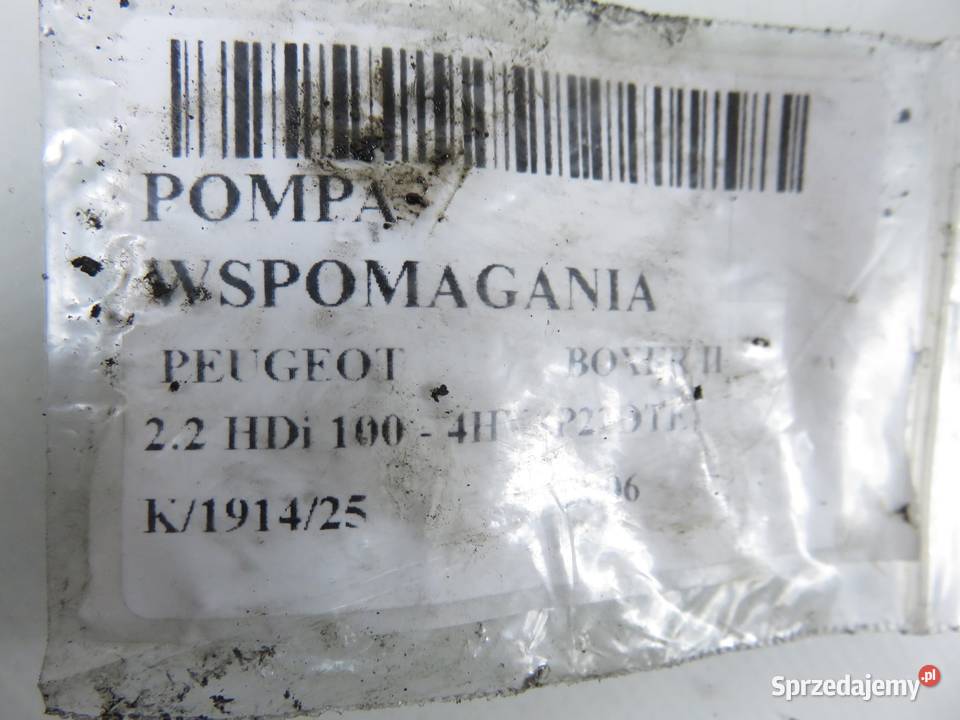 POMPA WSPOMAGANIA PEUGEOT BOXER II 22 HDi osobowe
