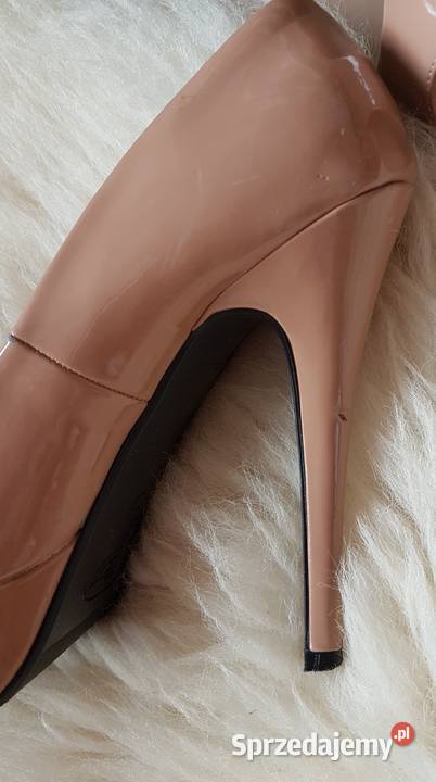 Look Cieliste szpilki beżowe Nude Open toe Jasło sprzedam