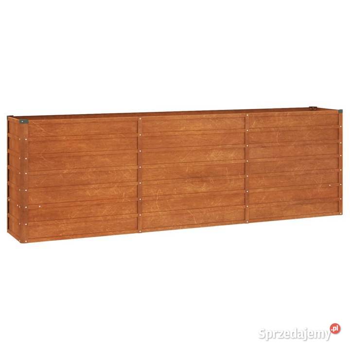 vidaXL Podwyższona donica rdzawa 240x40x77