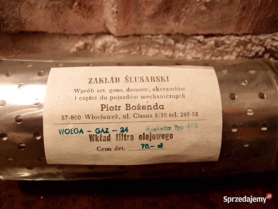 Wkład filtra olejowego Wołga Gaz 24 oleju łódzkie Łódź