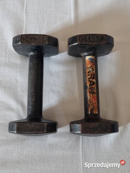 2 stare hantle ciężarki vintage PRL Warszawa sprzedam