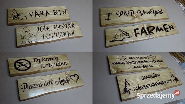 Wypalanie na drewnie tablica szyld tabliczka