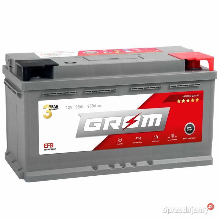 Akumulator GROM EFB STARTSTOP 95Ah 950A Prawy Akumulatory