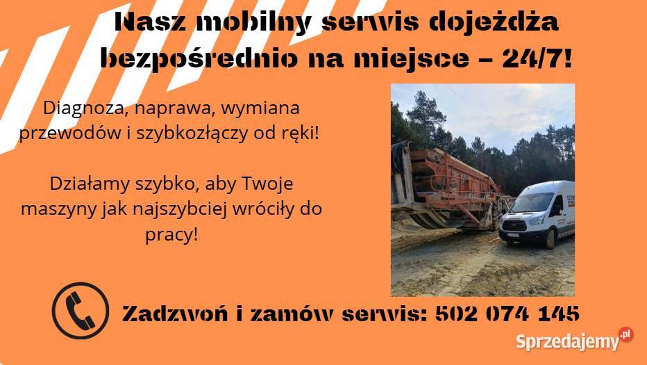 Mobilny Serwis Hydrauliki Siłowej Zakuwanie węży Pajęczno