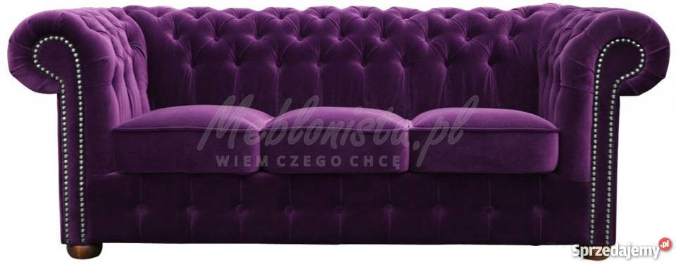 Sofa Chesterfield Classic 3 osobow sprężyny dolnośląskie Wrocław