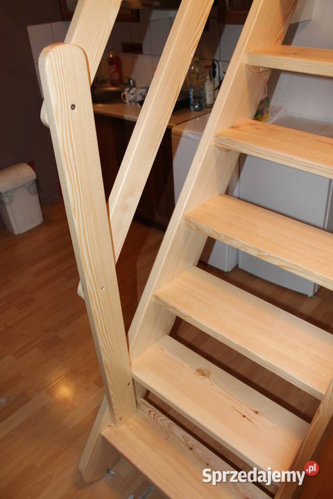 SCHODY SOSNA REGULOWANE MŁYNARSKIE DREWNIANE Łuków