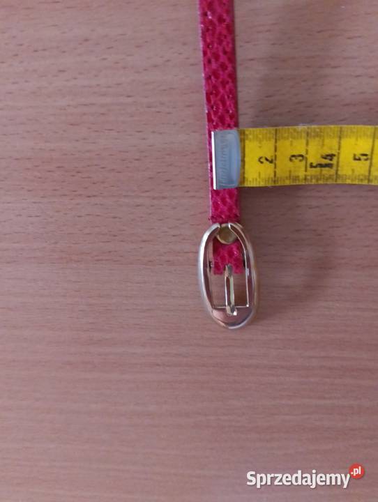 PASEK czerwony Accessorize ze złotymi elementami sprzedam