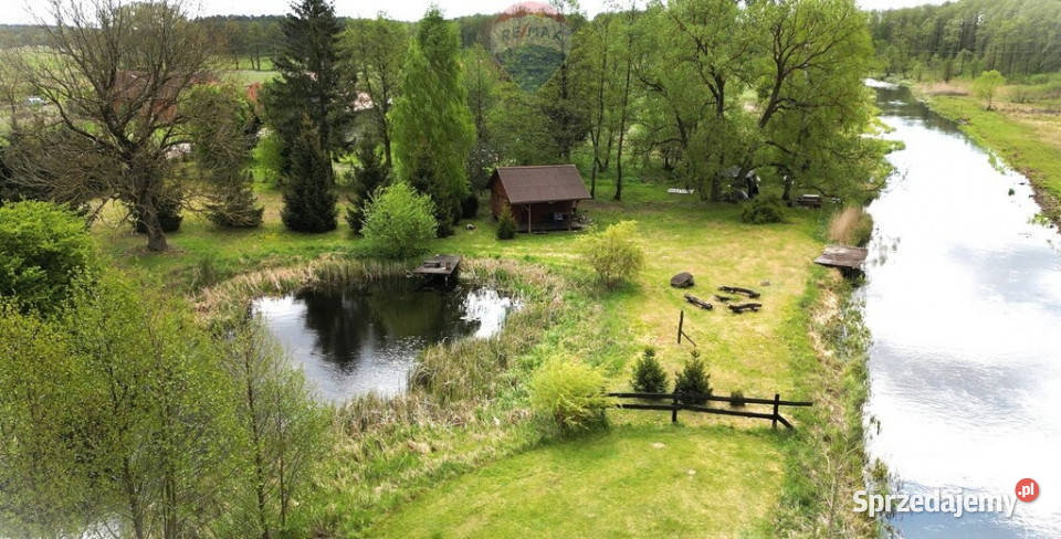 Działka 2300 m z linią brzegową rzeki Mazury 41m Wesołowo sprzedam