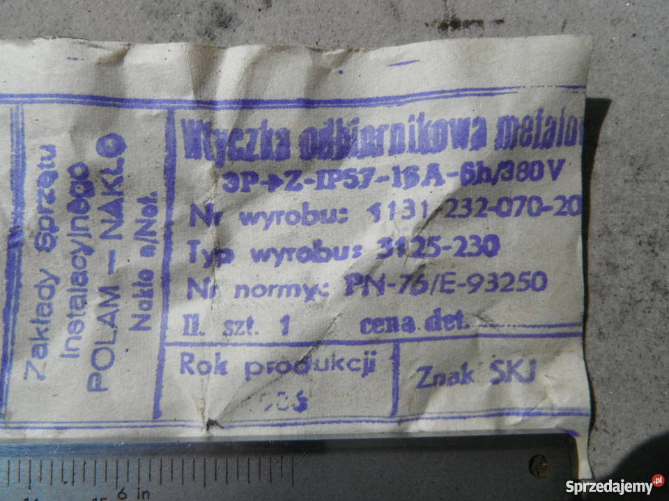 Wtyczka odbiornikowa metalowa 3PZ IP57 16A Chlewiska sprzedam