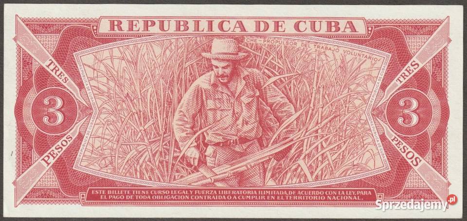 KUBA 3 PESOS 1989 CHE GUEVARA STAN UNC