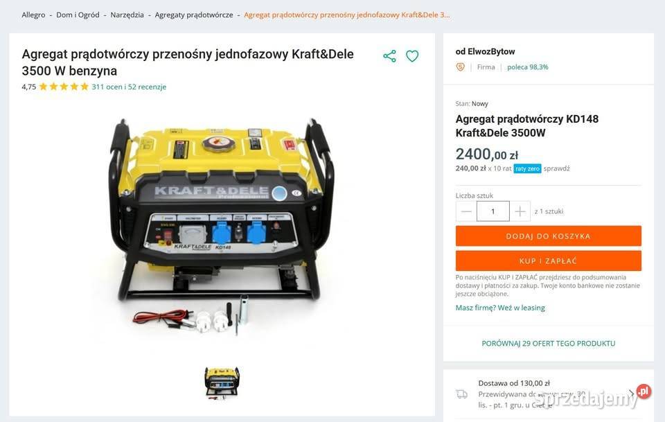 agregat generator prądotwórczy 7 Radomsko