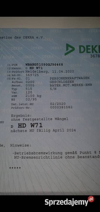 BMW e34 Touring silnik M50b25 klima manual 373000km wielkopolskie Lusowo