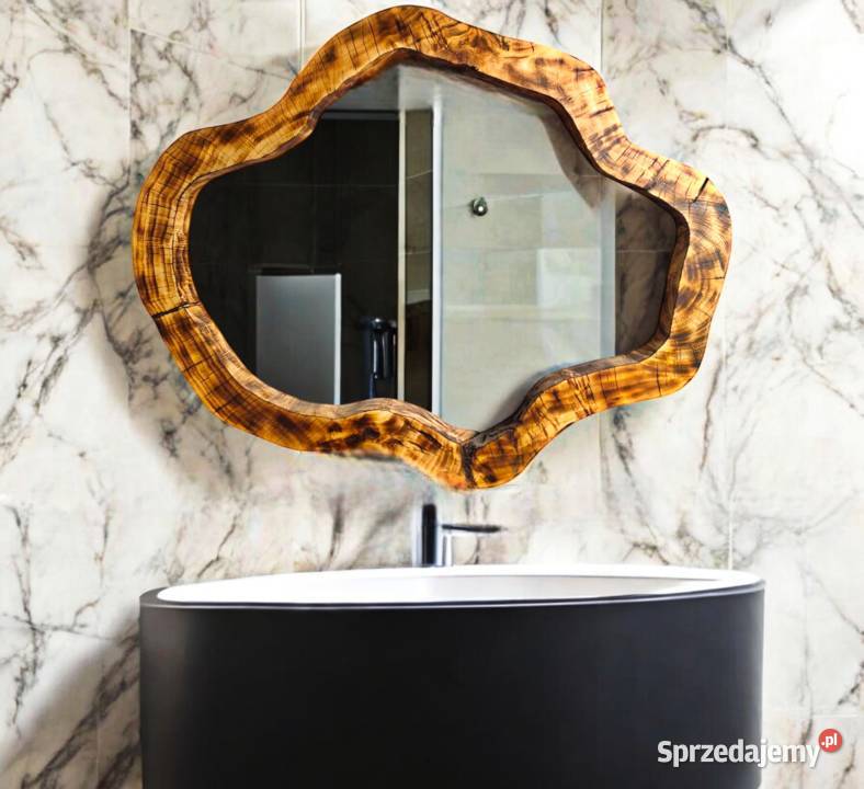 nowoczesne drewniane lustro do łazienki Rzeszów