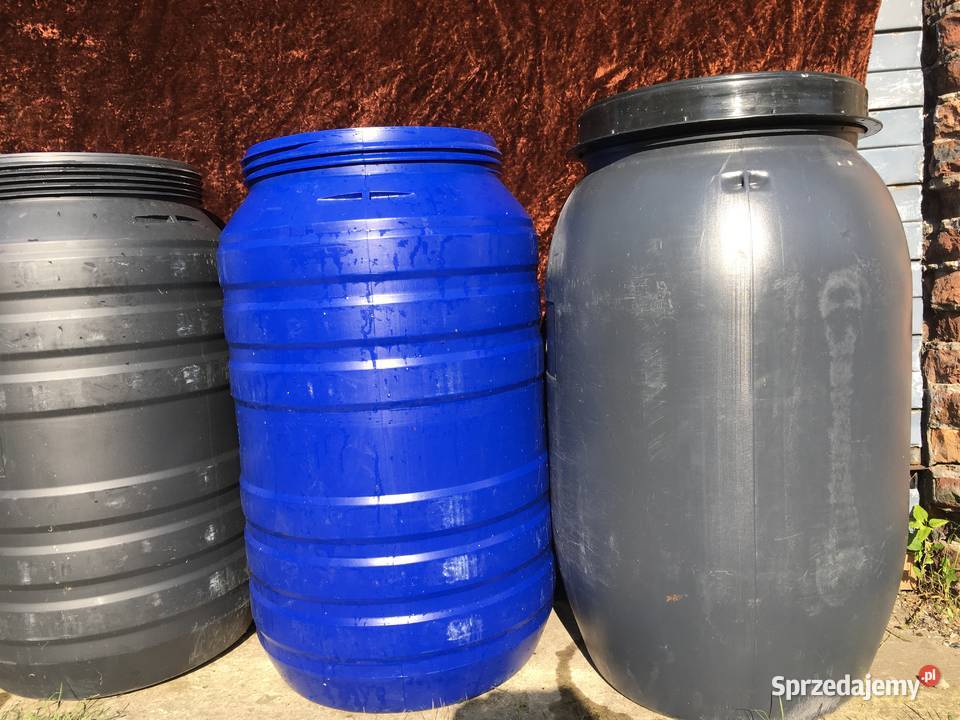 Beczki plastikowe na wodę 220 litrów CZYSTE Z Sosnowiec sprzedam