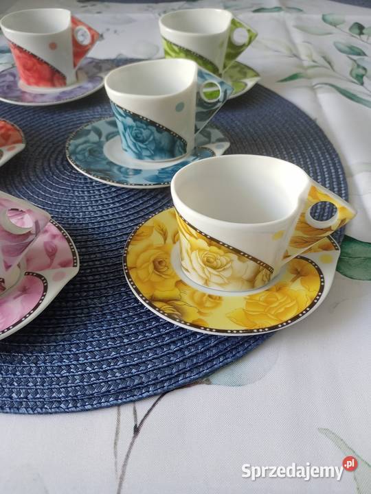 Kolorowy zestaw filiżanek do espresso Poznań