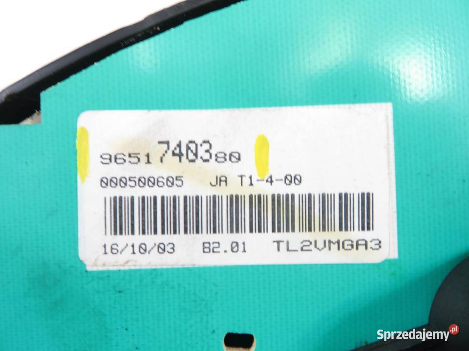 LICZNIK PEUGEOT 206 14 75 KFW 9651740380