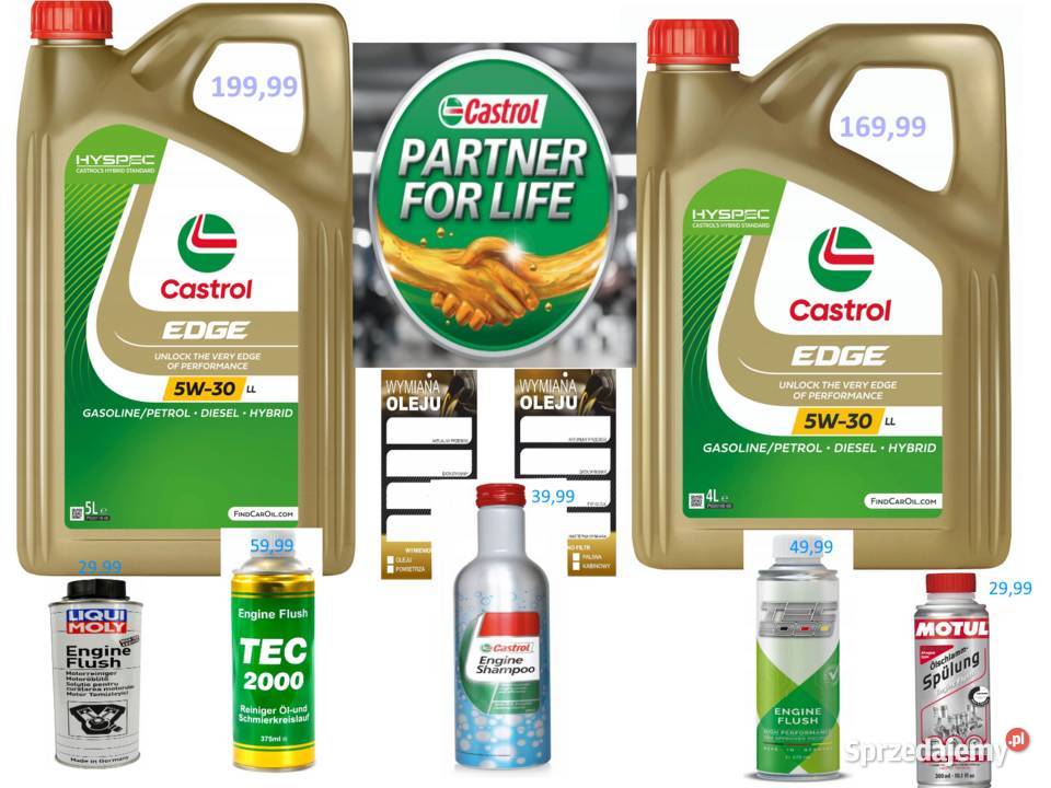 OLEJ SILNIKOWY CASTROL 5W30 5L LL Long Life pomorskie Nowa Karczma